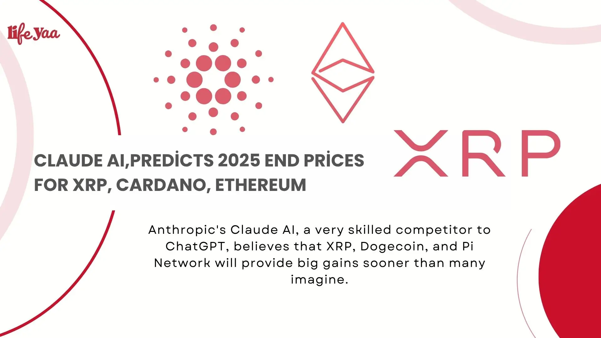 Claude AI,Predicts 2025 End Prices for XRP, Cardano, Ethereum